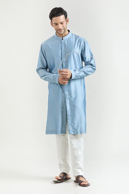 Countrymade Abstract Placed Embroidered Kurta Set 