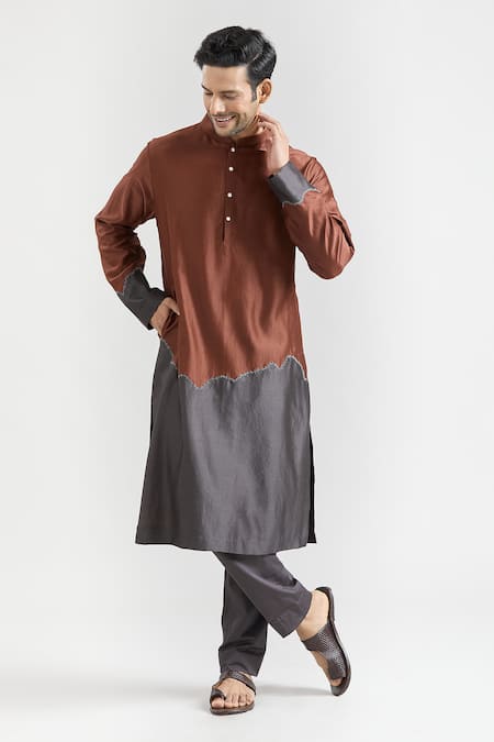 Countrymade Color Block Kurta Set 