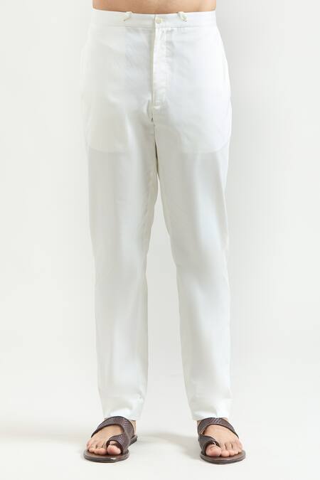 Buy_Countrymade_Black Chanderi Embroidery Abstract Placed Kurta Set 