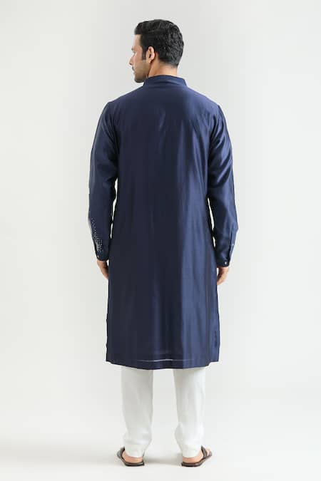 Countrymade Hand Embroidered Chanderi Kurta Set 