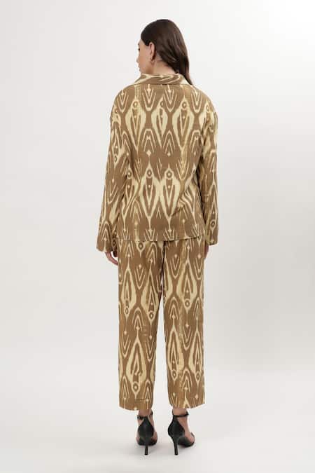 Musal Sheryl Ikat Print Shirt With Pant 