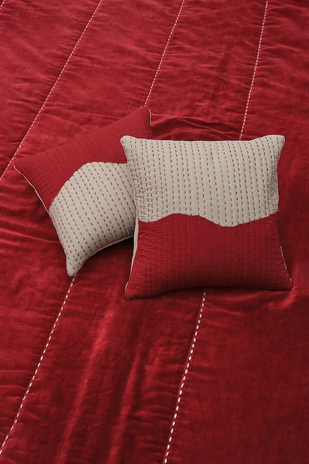 Abraham & Thakore Stab Stitch Bed Spread 