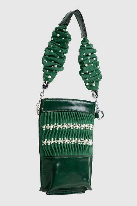 Buy House Of D"Oro Green Pearl Work Mobile Bag Online at Aza Fashions Buy_House Of D"Oro_Green Pearl Work Mobile Bag _Online_at_Aza_Fashions
