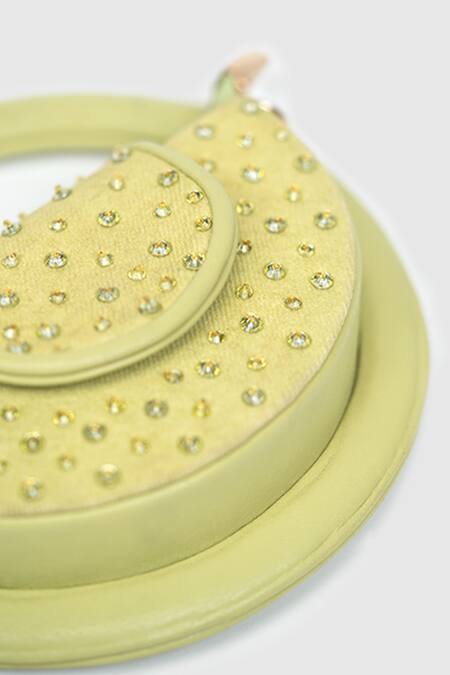 House Of D"Oro_Green Beads Ellie Embellished Bag _Online_at_Aza_Fashions