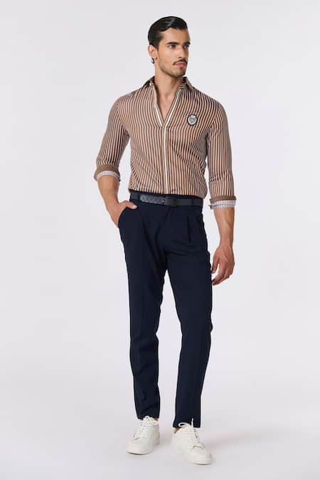 S&N by Shantnu Nikhil Striped Print Shirt 