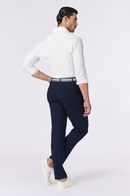 Shop S&N By Shantnu Nikhil Off White Polyester Embroidery Plain Full Sleeve Shirt at Aza Fashions Shop_S&N By Shantnu Nikhil_Off White Polyester Embroidery Plain Full Sleeve Shirt_at_Aza_Fashions