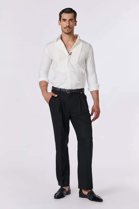 S&N by Shantnu Nikhil Pintuck Placket Shirt 