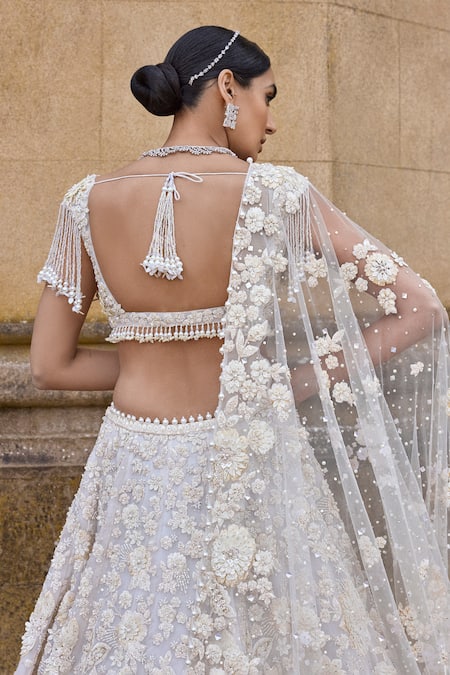 Seema Gujral 3D Floral Embroidered Bridal Lehenga Set 