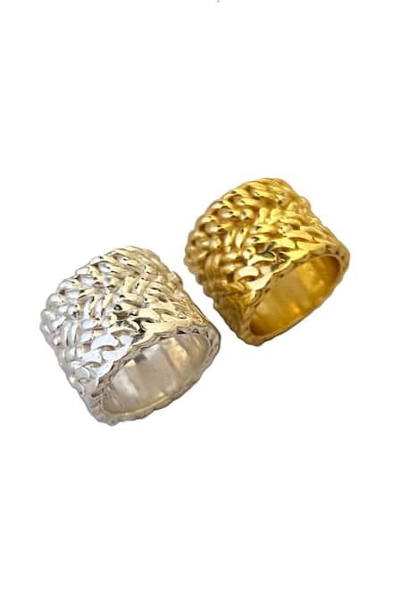 Radhika Agrawal Jewels Gold Plated Aurelian Braided Ring Online at Aza Fashions Radhika Agrawal Jewels_Gold Plated Aurelian Braided Ring _Online_at_Aza_Fashions