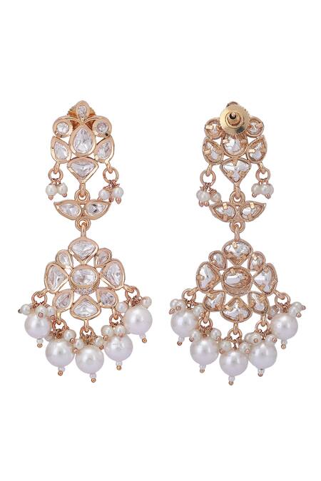 Buy_Auraa Trends_Gold Plated Pearls Kundan And Embellished Necklace Set 