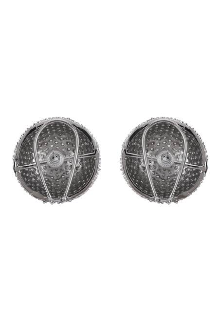 Buy_Auraa Trends_White Stones Studded Earrings _Online_at_Aza_Fashions