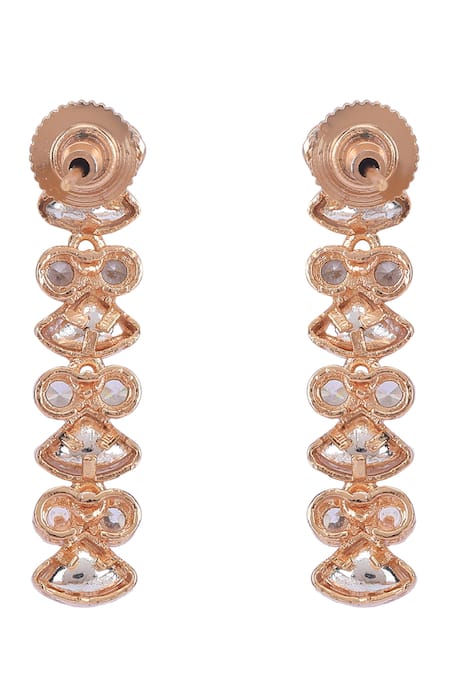 Buy_Auraa Trends_Rose Gold Stones Studded Necklace Set 