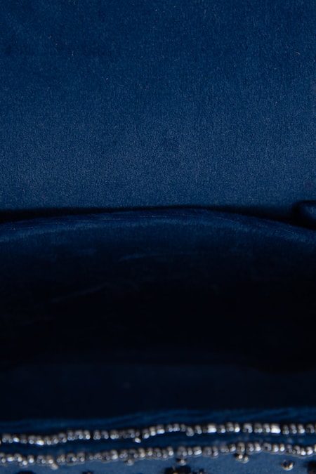 Shop Modarta Blue Crystals, Beads Tasselled Bag Online at Aza Fashions Shop_Modarta_Blue Crystals, Beads Tasselled Bag _Online_at_Aza_Fashions