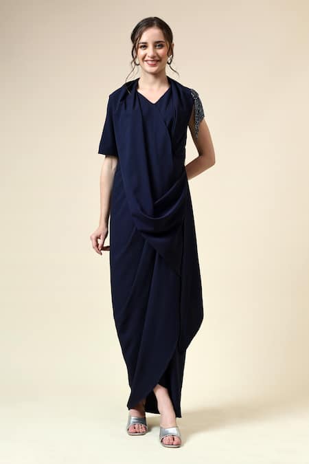 Aakaar Embellished Draped Dress 