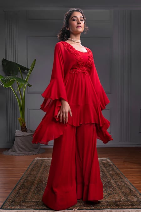 Christina Solana Rosemary Embroidered Kaftan Set 