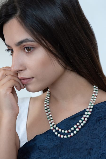 Do Taara Embellished Two-Layered Necklace 