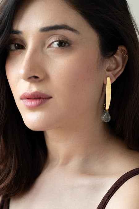 Do Taara Fluorite Stone Drop Earrings 