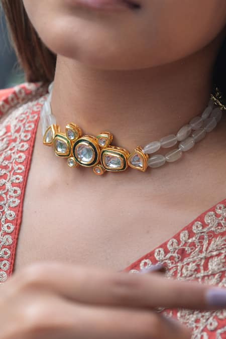 Do Taara Stone Studded Bead Choker 