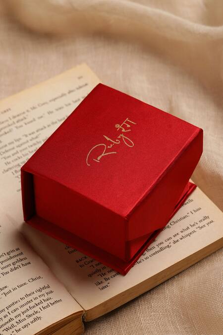 Shop_Ruby Raang_Gold Plated Hand Embellished Long Pendant Necklace _Online_at_Aza_Fashions