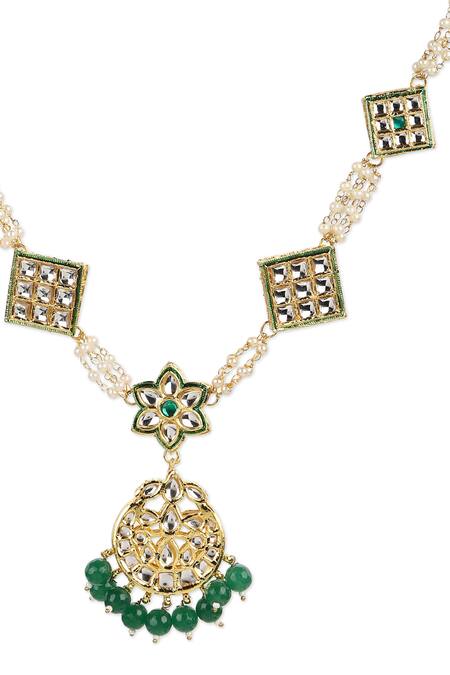 Ruby Raang Gold Plated Kundan Embellished Mathapatti Online at Aza Fashions Ruby Raang_Gold Plated Kundan Embellished Mathapatti _Online_at_Aza_Fashions