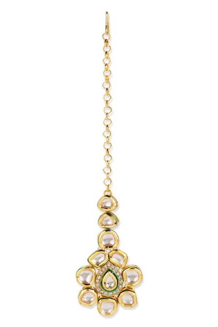 Ruby Raang Gold Plated Diamonds, Stones Maharani Kundan Embellished Necklace Set at Aza Fashions Ruby Raang_Gold Plated Diamonds, Stones Maharani Kundan Embellished Necklace Set _at_Aza_Fashions