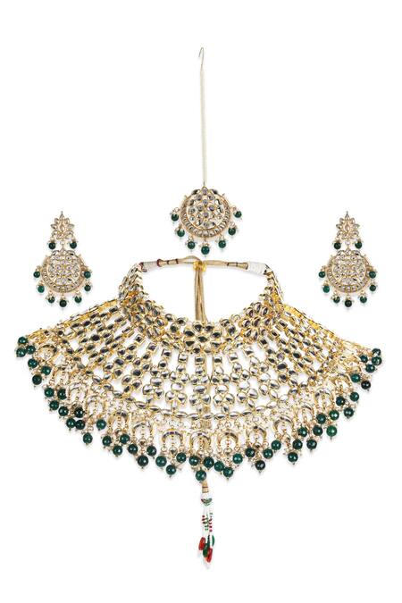 Buy Ruby Raang Gold Plated Stones Kundan Embellished Choker Necklace Set Online at Aza Fashions Buy_Ruby Raang_Gold Plated Stones Kundan Embellished Choker Necklace Set _Online_at_Aza_Fashions