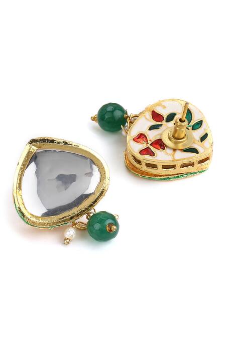 Shop Ruby Raang Gold Plated Beads, Diamonds Kundan Embellished Choker Set Online at Aza Fashions Shop_Ruby Raang_Gold Plated Beads, Diamonds Kundan Embellished Choker Set _Online_at_Aza_Fashions