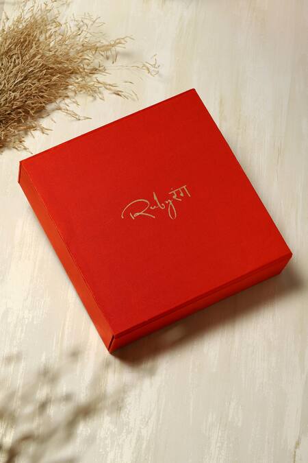 Ruby Raang Gold Plated Beads, Diamonds Kundan Embellished Choker Set at Aza Fashions Ruby Raang_Gold Plated Beads, Diamonds Kundan Embellished Choker Set _at_Aza_Fashions