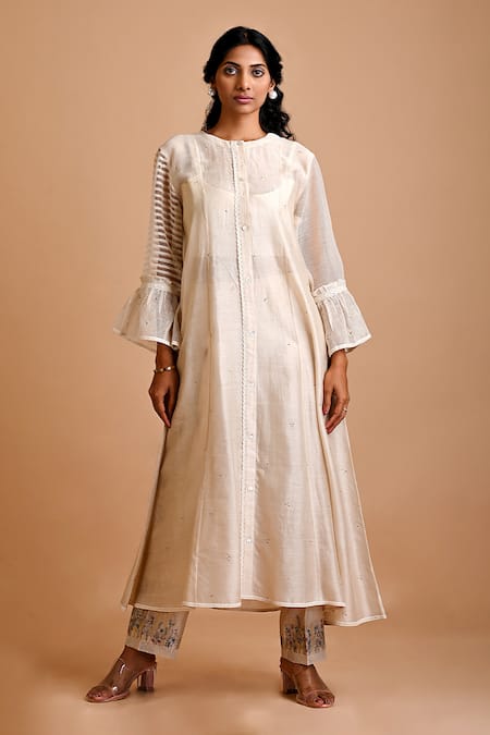 Mityan Dogger Embroidered Kurta With Inner 