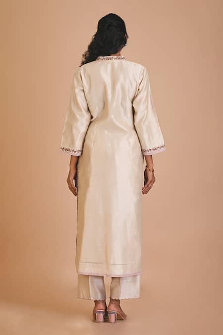 Mityan Ivy Floral Embroidered Tunic & Pant Set 