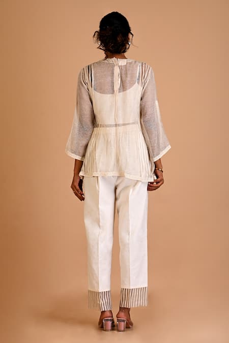 Mityan Madder Hand Embroidered Top & Pant Set 