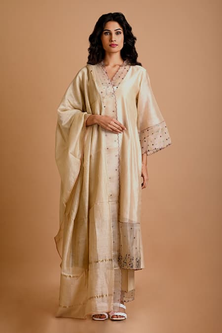 Mityan Nettle Embroidered Kurta Pant Set 