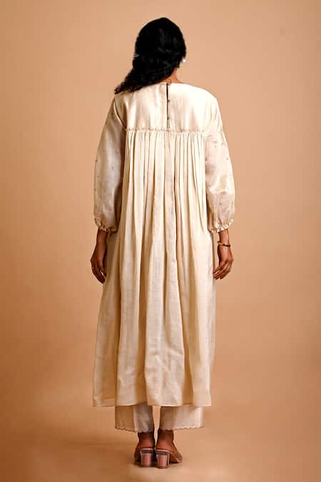 Mityan Pleated Embroidered Tunic With Inner 