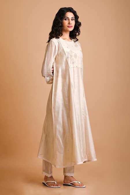 Mityan Yasmin Embroidered Yoke Tunic With Inner 