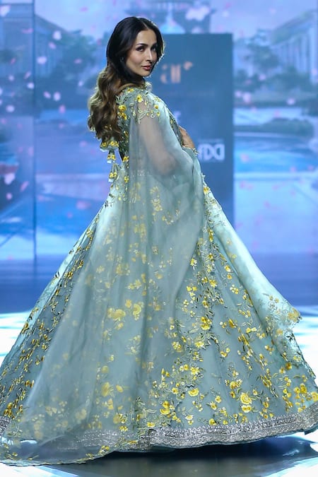 Anushree Reddy Nilufer Floral Embroidered Bridal Lehenga Set 