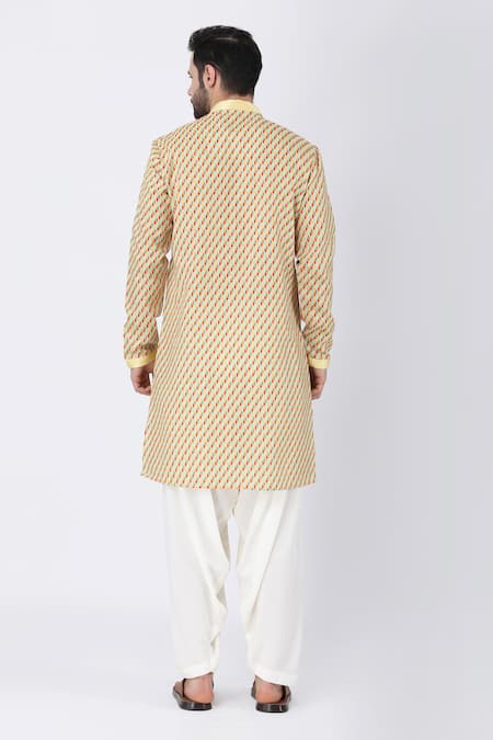 Shop Manish Nagdeo Multi Color Silk, Cotton, Rayon Petal Swirl Pattern Kurta And Salwar Set at Aza Fashions Shop_Manish Nagdeo_Multi Color Silk, Cotton, Rayon Petal Swirl Pattern Kurta And Salwar Set _at_Aza_Fashions