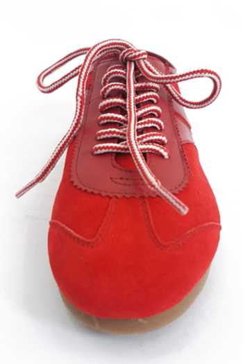 Buy_Dang Shoes_Red Colorblocked Genuine Leather Sneakers _Online_at_Aza_Fashions