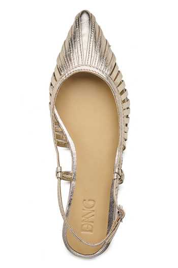 Buy_Dang Shoes_Gold Camille Ribbed Ballerina Flats _Online_at_Aza_Fashions
