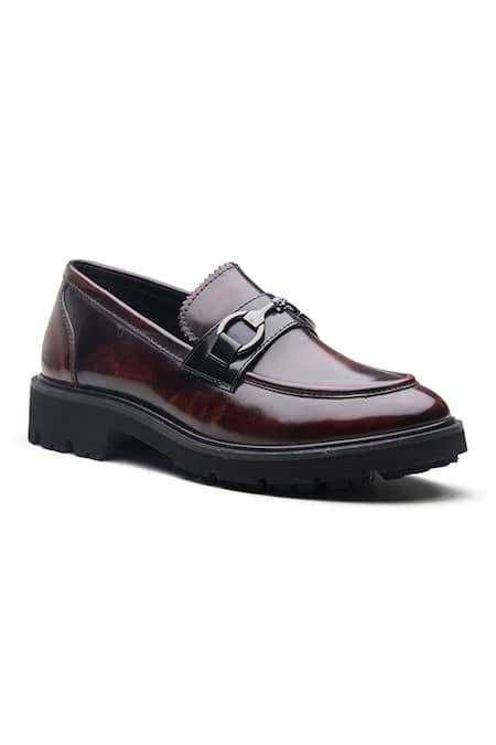 Dang Shoes Jelly Bordo Dual Toned Loafers 