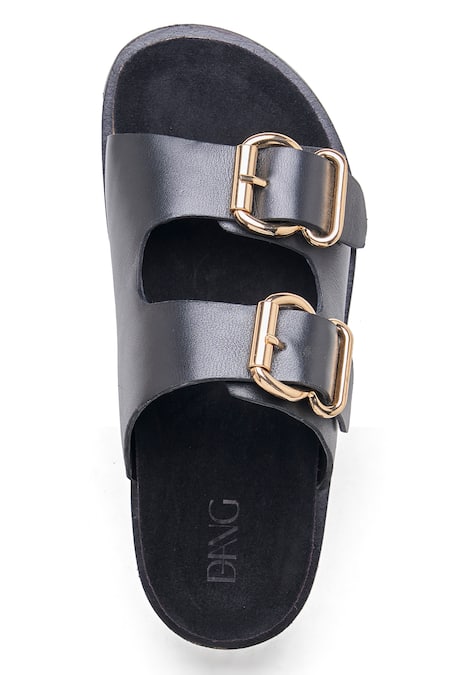 Buy Dang Shoes Black Milton Double Buckle Strap Platform Sandals Online at Aza Fashions Buy_Dang Shoes_Black Milton Double Buckle Strap Platform Sandals _Online_at_Aza_Fashions