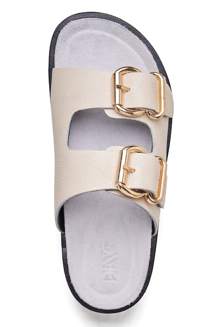 Dang Shoes_Beige Milton Cork Footbed Strappy Platform Sandals _Online_at_Aza_Fashions