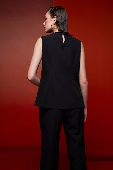 House Of Zeniaa Rose Embroidered Top With Pant 
