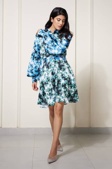 House of Zeniaa Lily Love Floral Print Dress With Belt 