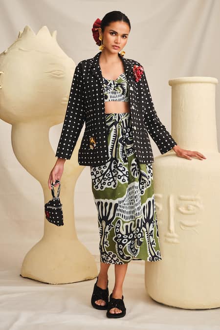 Jodi Pipli Geometric Print Blazer 