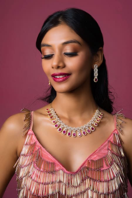 Queens Jewels Radiance Embellished Choker Necklace Set 