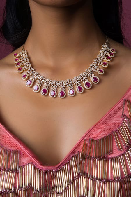 Queens Jewels Radiance Embellished Choker Necklace Set 