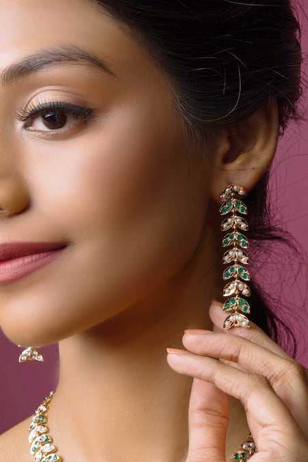 Queens Jewels Jadau Embellished Necklace Set 