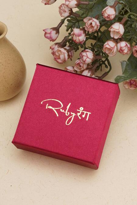 Shop Ruby Raang Gold Plated Peacock Motif Carved Layered Earrings Online at Aza Fashions Shop_Ruby Raang_Gold Plated Peacock Motif Carved Layered Earrings_Online_at_Aza_Fashions