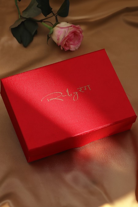 Shop_Ruby Raang_Gold Plated Meenakari Work Choker _Online_at_Aza_Fashions