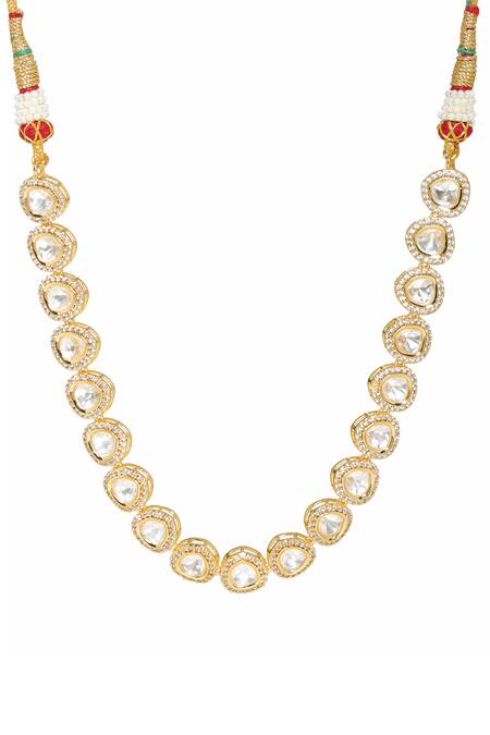 Buy_Ruby Raang_Gold Plated Diamond Embellished Choker _Online_at_Aza_Fashions
